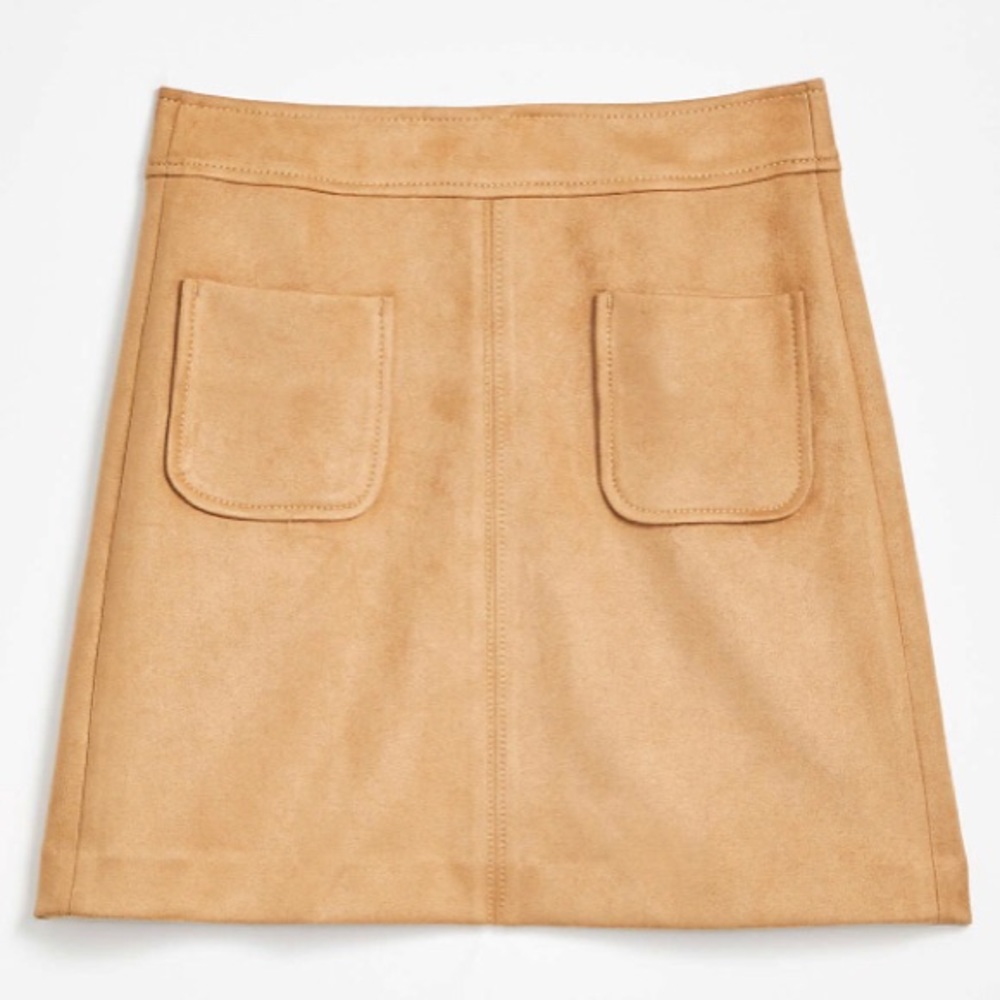 NWT Loft Faux Suede Pocket Skirt